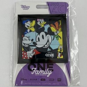 Disney One Family 2022 EPCOT Pin Celebration Fab 5 Puzzle Mickey Donald Goofy